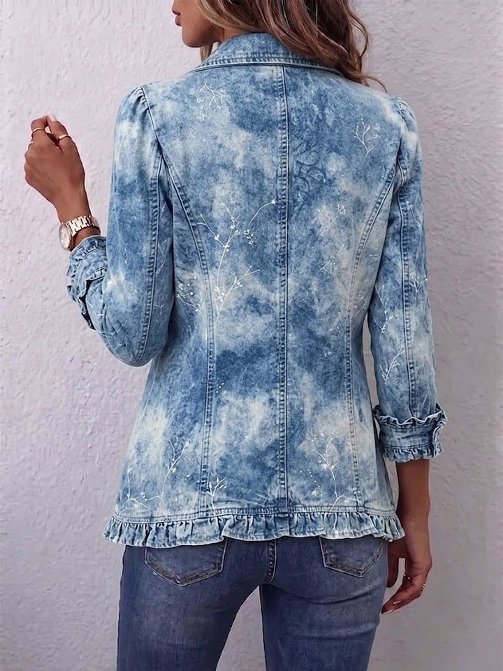 Selora – Ombré-botanische Druckjacke
