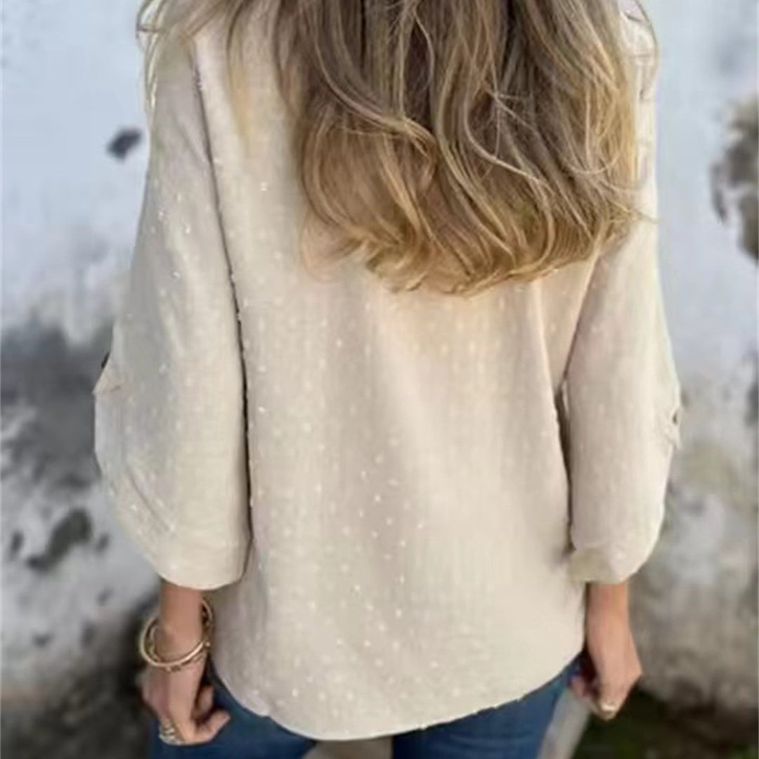 Avenna – Rundhals-Jacquard-Top