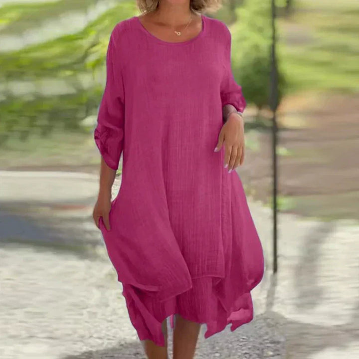Nalori – Rundhals-Baumwollkleid