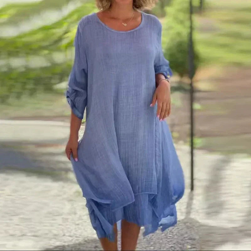Nalori – Rundhals-Baumwollkleid
