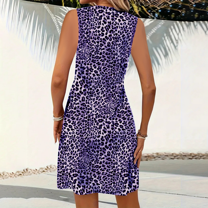 Noreli – Gewebtes Minikleid mit Leopardenmuster