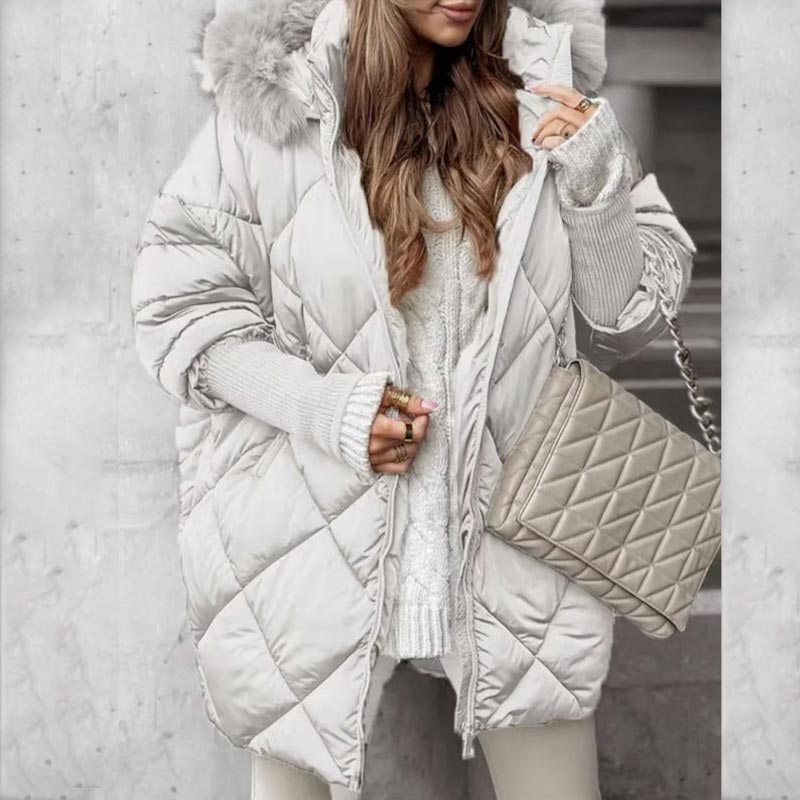 Erelia – Gepolsterter Parka mit Strickärmeln