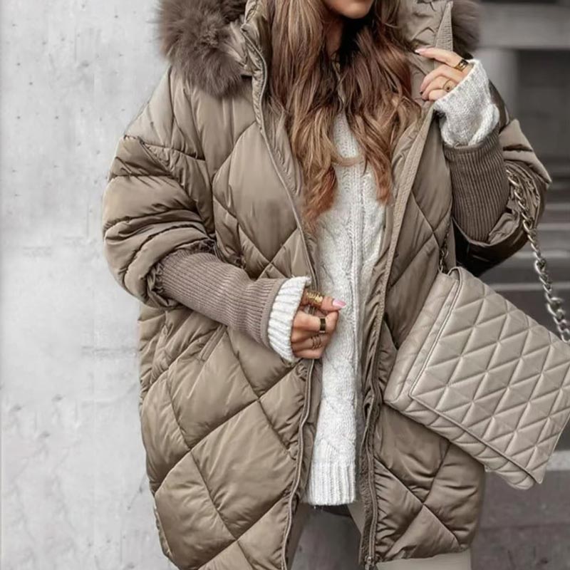 Erelia – Gepolsterter Parka mit Strickärmeln