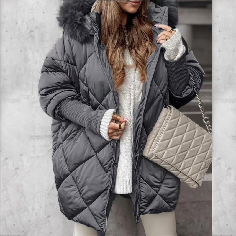 Erelia – Gepolsterter Parka mit Strickärmeln