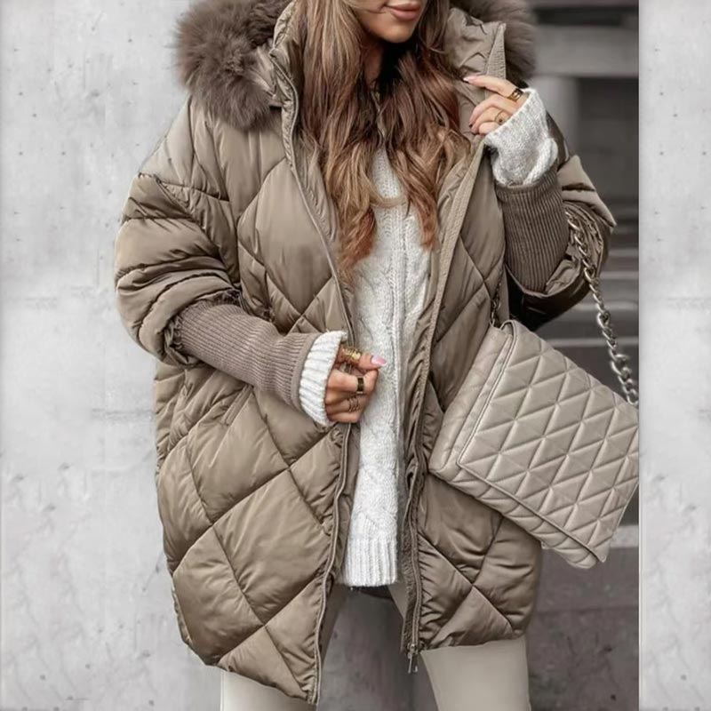 Erelia – Gepolsterter Parka mit Strickärmeln