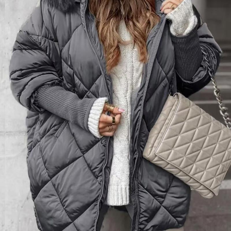 Erelia – Gepolsterter Parka mit Strickärmeln