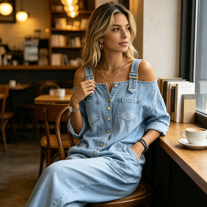Elyra – weit geschnittener gewebter Jumpsuit