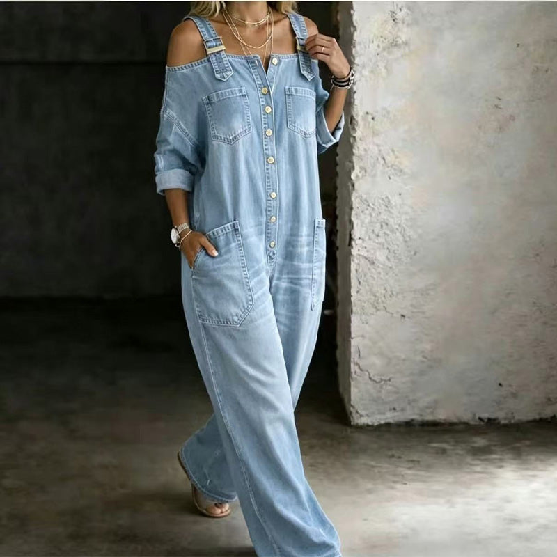 Elyra – weit geschnittener gewebter Jumpsuit
