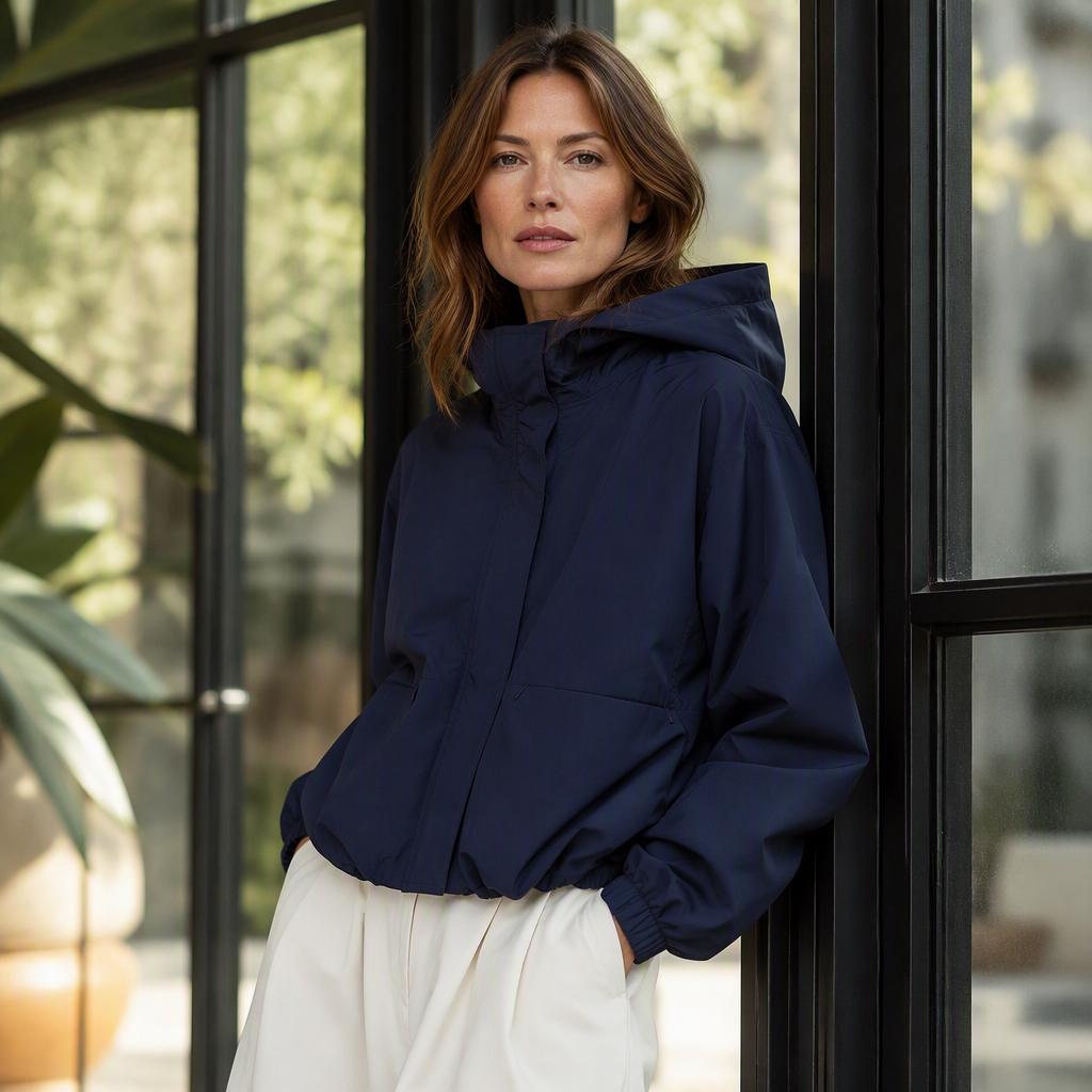 Linara – wasserabweisende Windjacke mit gepufftem Saum