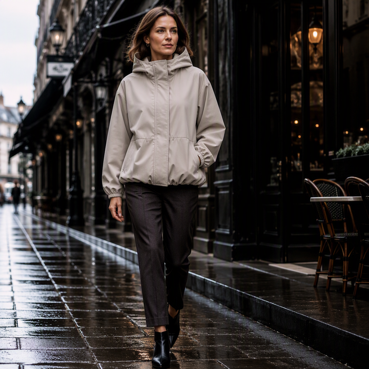 Linara – wasserabweisende Windjacke mit gepufftem Saum