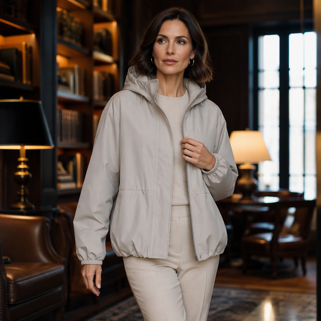 Linara – wasserabweisende Windjacke mit gepufftem Saum