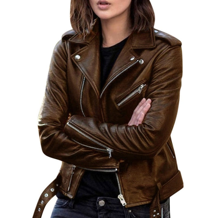 Avenya – Asymmetrischer Reißverschluss, beschichtete Motorradjacke