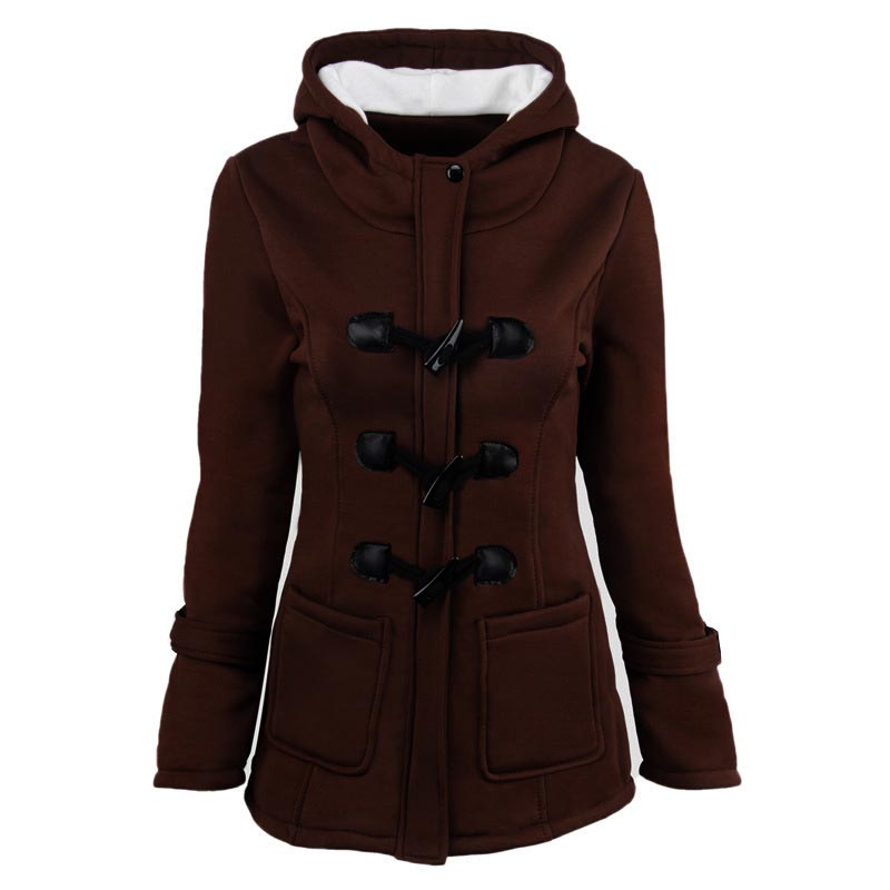 Veluna – Doppelverschluss-Jacke aus Baumwollmischung