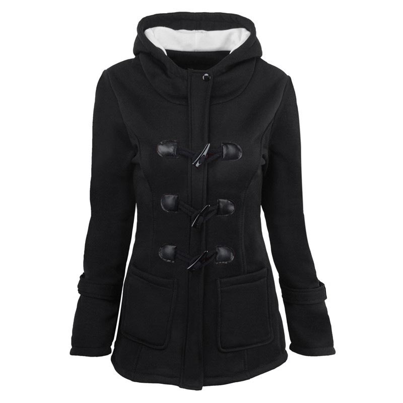 Veluna – Doppelverschluss-Jacke aus Baumwollmischung