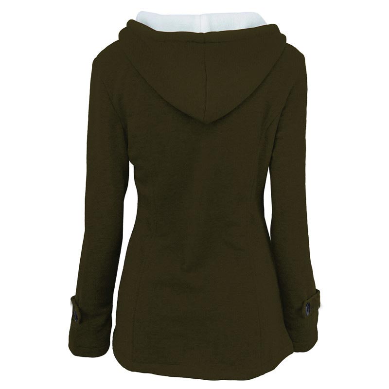 Veluna – Doppelverschluss-Jacke aus Baumwollmischung