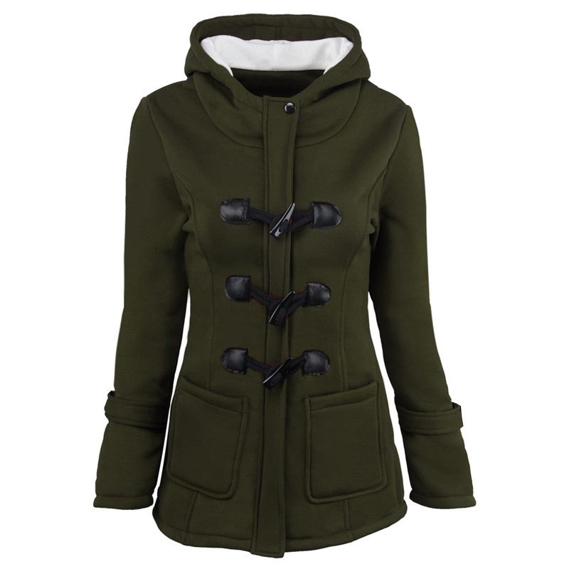 Veluna – Doppelverschluss-Jacke aus Baumwollmischung
