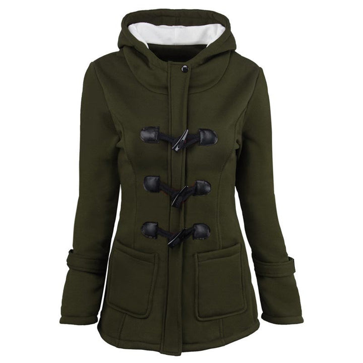 Veluna – Doppelverschluss-Jacke aus Baumwollmischung