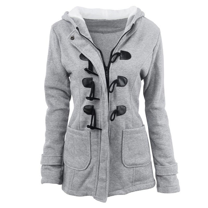 Veluna – Doppelverschluss-Jacke aus Baumwollmischung