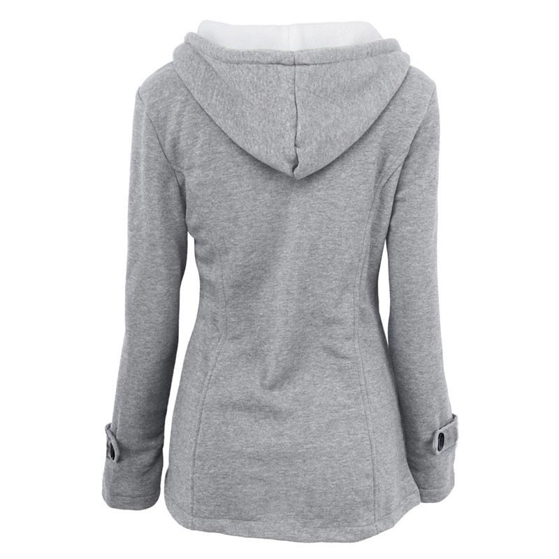 Veluna – Doppelverschluss-Jacke aus Baumwollmischung