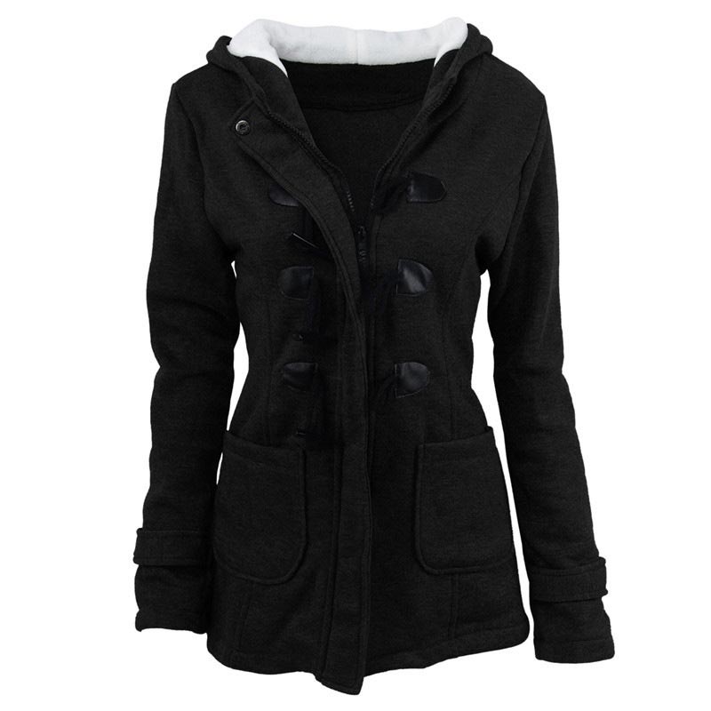 Veluna – Doppelverschluss-Jacke aus Baumwollmischung