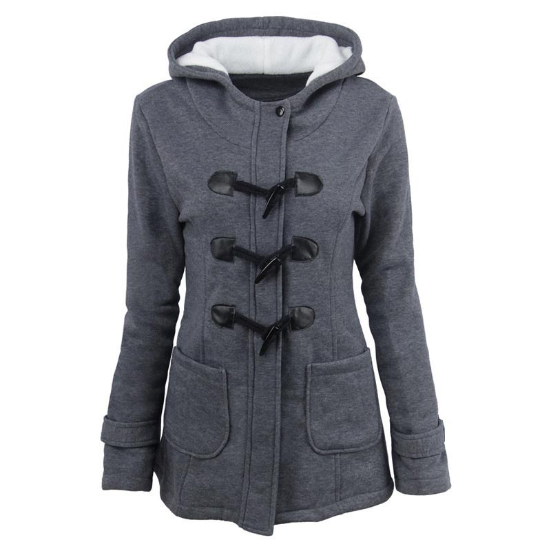 Veluna – Doppelverschluss-Jacke aus Baumwollmischung