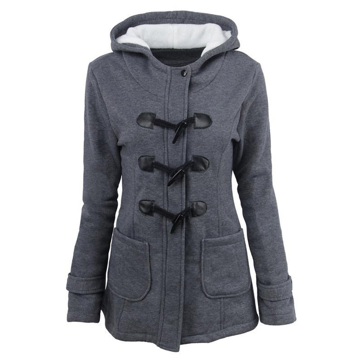 Veluna – Doppelverschluss-Jacke aus Baumwollmischung