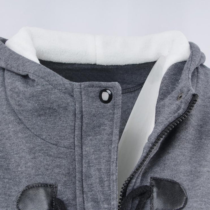 Veluna – Doppelverschluss-Jacke aus Baumwollmischung