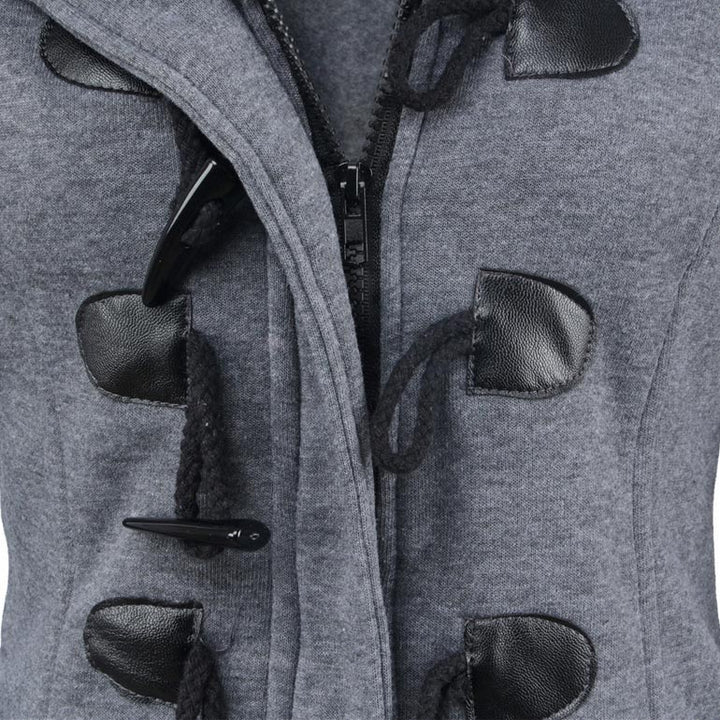 Veluna – Doppelverschluss-Jacke aus Baumwollmischung
