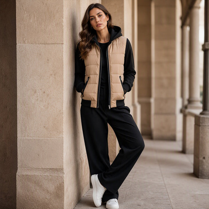 Zalise – Farbblock-Steppjacke
