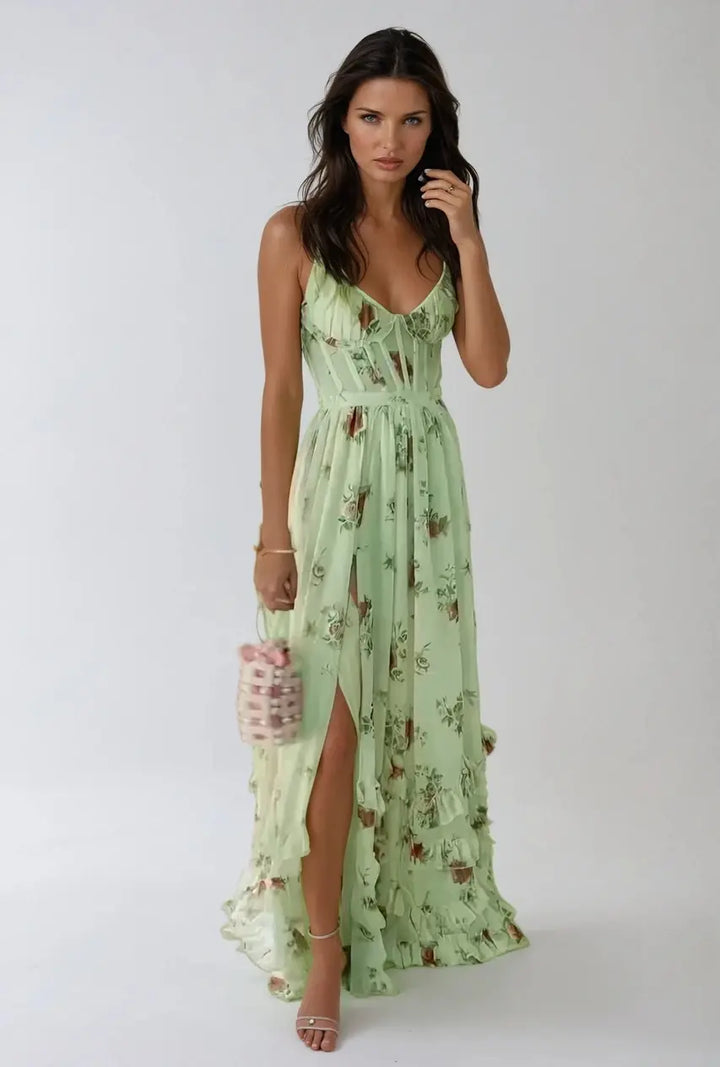 Avenya – Mit hohem Schlitz gewebtes Kleid